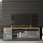 Rack Com Rodizio Mónaco Cinza Perolizado Tauari