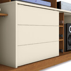 Rack Com Rodízios E Adega Porto Rústico Terrara/off White - D