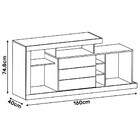 Rack Com Rodízios E Adega Porto Rústico Terrara/off White - D