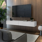 Rack De Canto Moderno Bancada Duas Gavetas Tv Sala Retro Bran