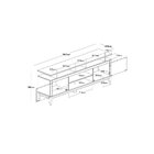 Rack De Madeira Maciça Com 2p Base Elevada Cinza