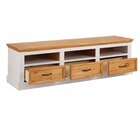 Rack De Madeira Para Tv Coleção England Branco /natural