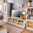 Rack De Madeira Para Tv Coleção England Branco /natural