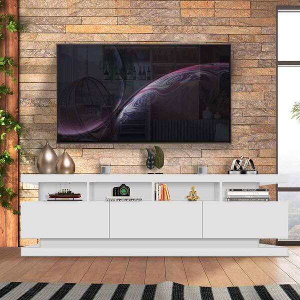 Rack De Parede Branco Acetinado Gana Shopjm