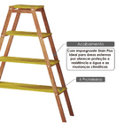 Rack De Sala Com Prateleiras Em Madeira Eucalipto - Stain Jat