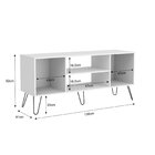 Rack De Tv Até 55 Polegadas Paris 136x62cm Verde Mar