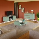 Rack De Tv Até 55 Polegadas Paris 136x62cm Verde Mar