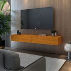 Rack De Tv Linha Eros 1,40m Suspenso Aéreo Em Mdf/mdp Naturale