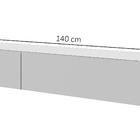 Rack De Tv Linha Eros 1,40m Suspenso Aéreo Em Mdf/mdp Naturale