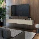 Rack De Tv Linha Eros 1,40m Suspenso Aéreo Em Mdf/mdp Off