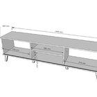 Rack Denver 180cm Para Tv Até 75 Polegadas 2 Portas Off White