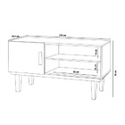 Rack Denver 1.1 Preto/naturalle - Carmolar Móveis