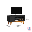 Rack Denver Preto 100% Mdf Para Tvs 42'