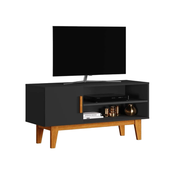 Rack Denver Preto 100% Mdf Para Tvs 42'