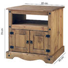 Rack Design Rústico 2 Portas E Nicho Para Aparelhos Madeira M