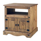 Rack Design Rústico 2 Portas E Nicho Para Aparelhos Madeira M