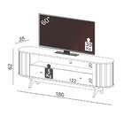 Rack Desiré 1 Gv Freijó E Preto 180 Cm