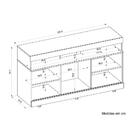 Rack Dili 120cm Tv Até 50" Marroquim Com Off White