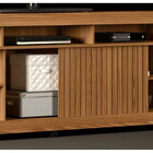 Rack Dili 180cm Tv Até 65" Carvalho Nobre Com Off White