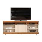 Rack Dili 180cm Tv Até 65" Carvalho Nobre Com Off White