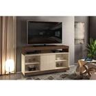 Rack Dili 180cm Tv Até 65" Carvalho Nobre Com Off White