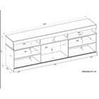 Rack Dili 180cm Tv Até 65" Carvalho Nobre Com Off White