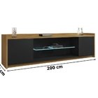 Rack Doha 2.0 Preto Fosco/cinamomo – Bechara Móveis