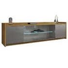 Rack Doha 2.0 Titanium/cinamomo – Bechara Móveis