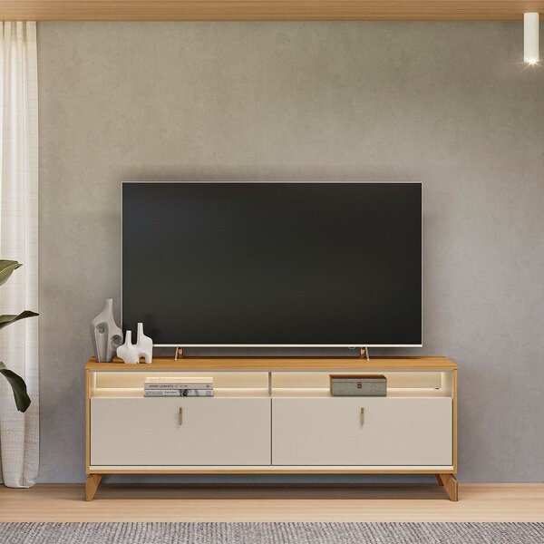 Rack Dubai Para Tv 70 Polegadas Com Led Pés Em Madeira Maciça Tauari ...