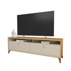 Rack Dubai Para Tv 75 Polegadas Pés Em Madeira Maciça Tauari/