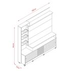 Rack E Painel Home Para Tv Até 55" 2 Portas Luz Led Rodízios