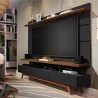Rack E Painel Para Tv 1.8 Hamal Black Freijó