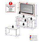 Rack E Painel Para Tv 55 Pol Trevalla Atenas Com Mesa De Cent