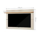 Rack E Painel Para Tv Almeria 3 Nichos Off White Nature