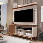 Rack E Painel Para Tv Canopus Off White Freijó