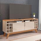 Rack E Painel Para Tv Marselha Off White/noce