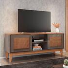 Rack E Painel Para Tv Oliver Noce/cinza