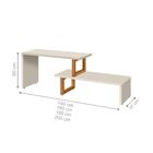 Rack E Painel Para Tv Rayo Com Extensível Off White Nature