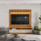 Rack E Painel Para Tv Ripado Cleveland Nature Off-white