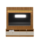 Rack E Painel Para Tv Ripado Cleveland Nature Off-white