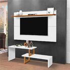 Rack E Painel Para Tv Torino 4 Nichos Branco Nature