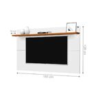 Rack E Painel Para Tv Verona 3 Portas Branco Nature