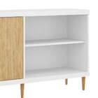 Rack Easy Clic Branco E Carvalho 136 Cm