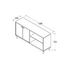 Rack Easy Clic Branco E Carvalho 136 Cm