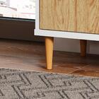 Rack Easy Clic Branco E Carvalho 136 Cm