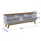 Rack Elegant Cinamomo/branco - Bechara Móveis