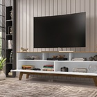 Rack Elegant Cinamomo/branco - Bechara Móveis