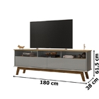 Rack Elegant Cinamomo/titanium – Bechara Móveis