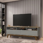 Rack Elegant Cinamomo/titanium – Bechara Móveis