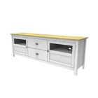 Rack Em Madeira Maciça Lumière Branco/pinus Cera